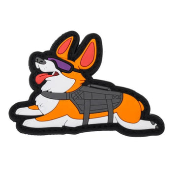 Tactical Corgi Dog 'Luminous' PVC Rubber Velcro Patch