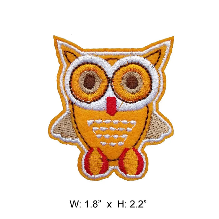 Cute Owl 'Surprised' Embroidered Patch