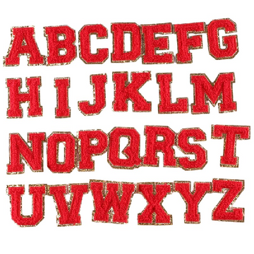 A-Z Letters 'Red' Embroidered Patch