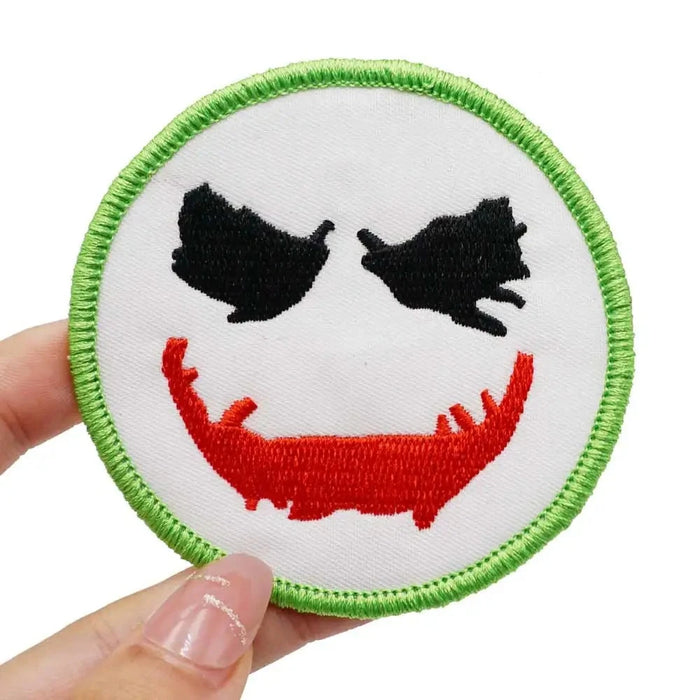 Joker Face 'Round' Embroidered Velcro Patch