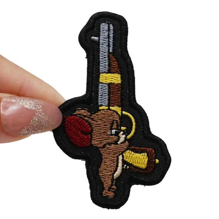 Tom and Jerry 'Jerry | Tactical Gun' Embroidered Velcro Patch