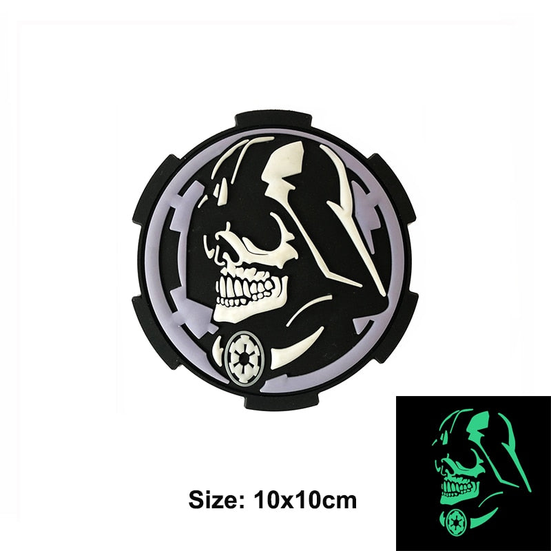Empire and Rebellion 'Empire and Rebellion Skull | Luminous | 1.0' PVC Rubber Velcro Patch