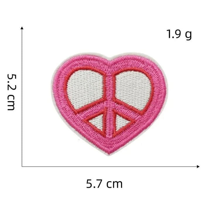 Barbie 'Peace Sign Heart' Embroidered Patch