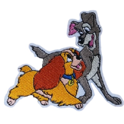 Lady and the Tramp 'Running' Embroidered Patch