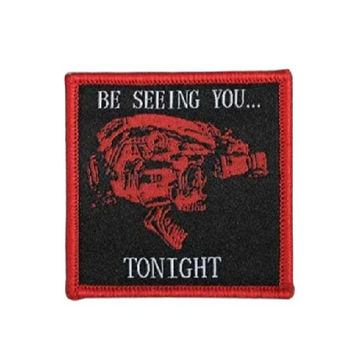 Tactical Skull 'Be Seeing You Tonight | Square' Embroidered Velcro Patch