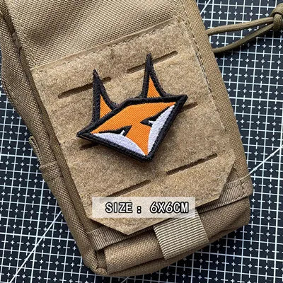 Cute 'Fox Head' Embroidered Velcro Patch
