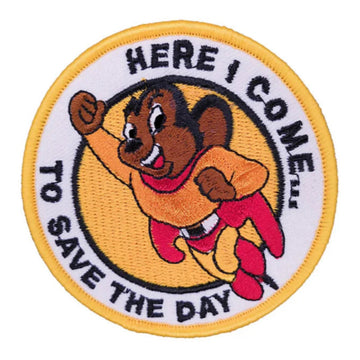 Mighty Mouse 'Here I Come To Save The Day' Embroidered Patch