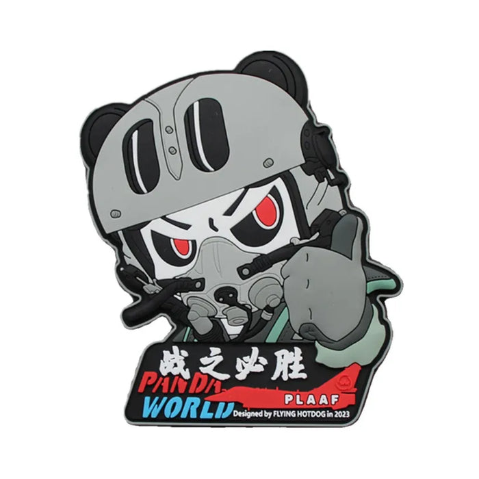 Tactical Panda 'Pilot Fighter' PVC Rubber Velcro Patch