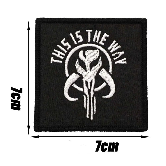 Mandalorian Skull 'This Is The Way | Square' Embroidered Patch