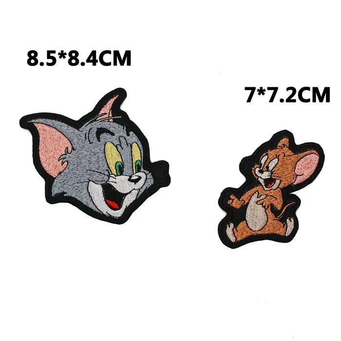 Tom and Jerry 'Surprised Face | Set of 2' Embroidered Patch