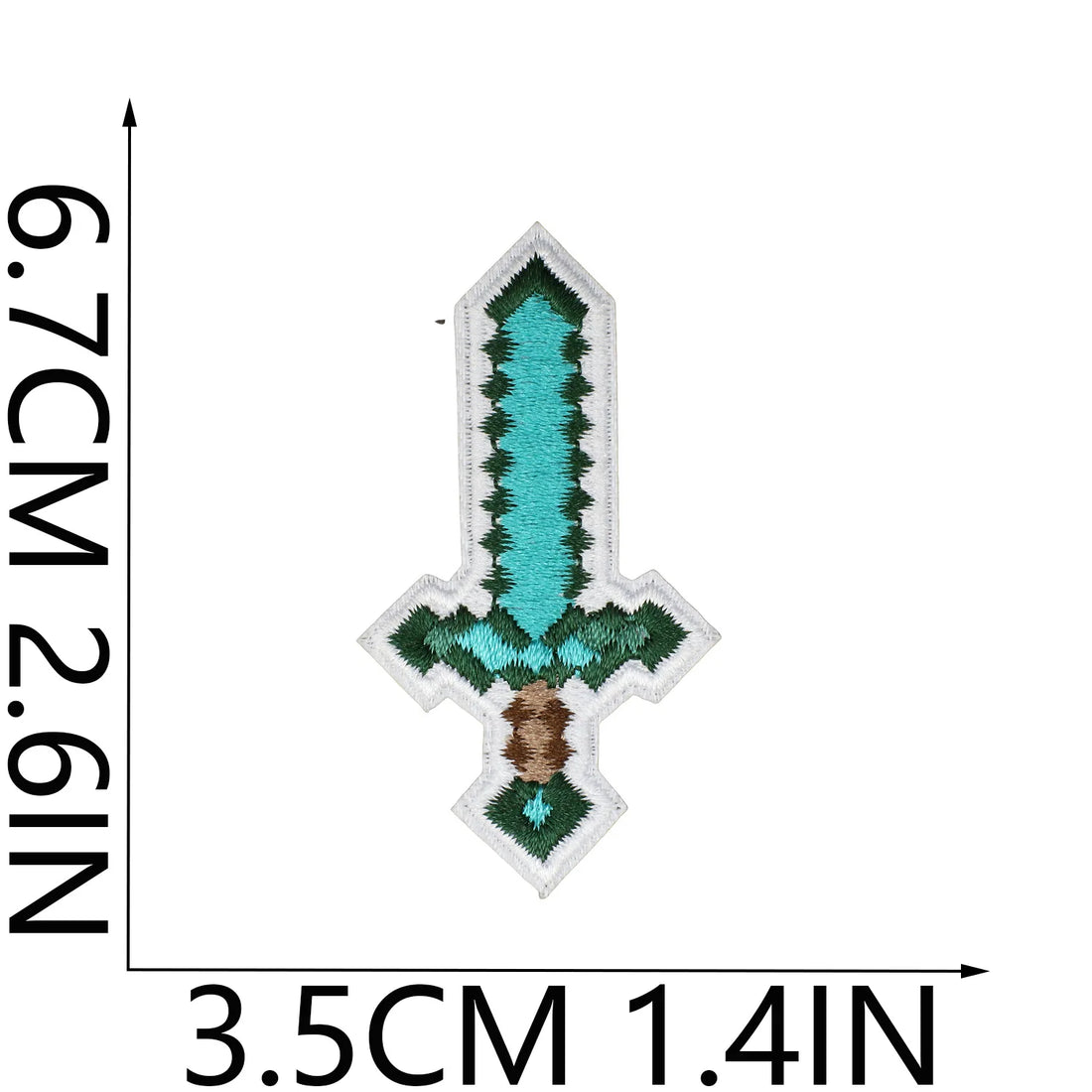 Minecraft 'Diamond Sword Weapon' Embroidered Patch