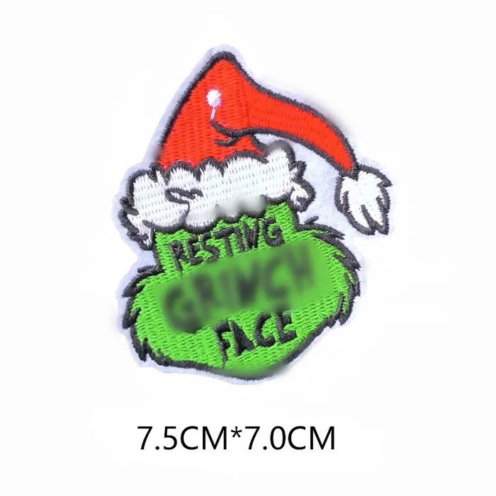 The Grinch 'Resting Grinch Face' Embroidered Patch