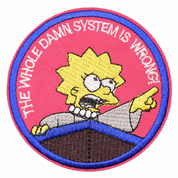 Springfield 'The Whole D*mn System Is Wrong! 'Lisa | Pointing' Embroidered Patch