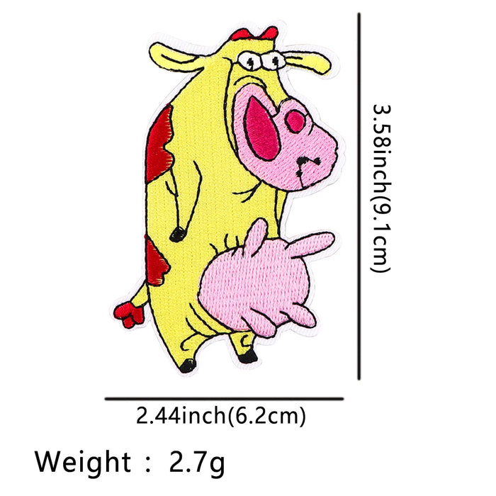Cow and Chicken 'Cow' Embroidered Patch