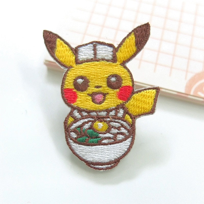 Pocket Monster 'Pikachu | Ramen' Embroidered Patch