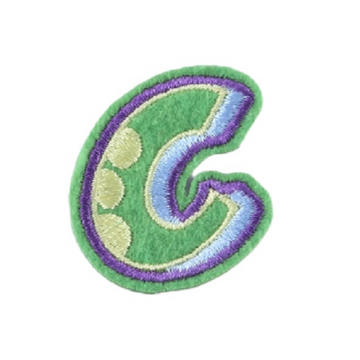 Cute Letter C 'Colorful' Embroidered Patch