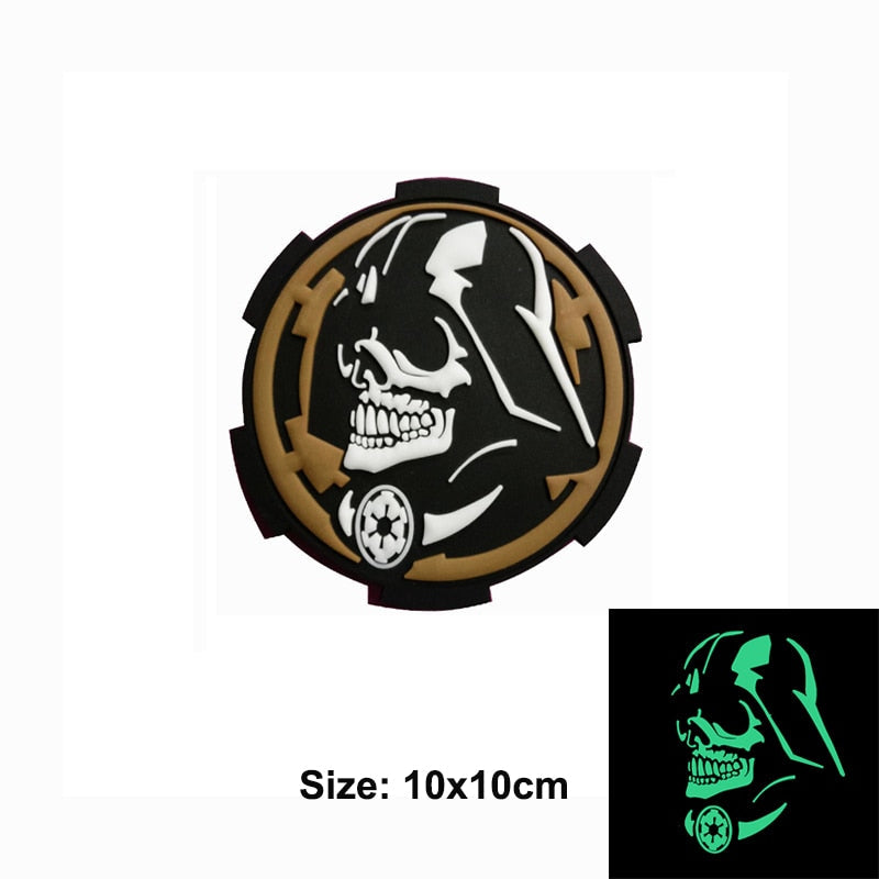 Empire and Rebellion 'Empire and Rebellion Skull | Luminous | 2.0' PVC Rubber Velcro Patch