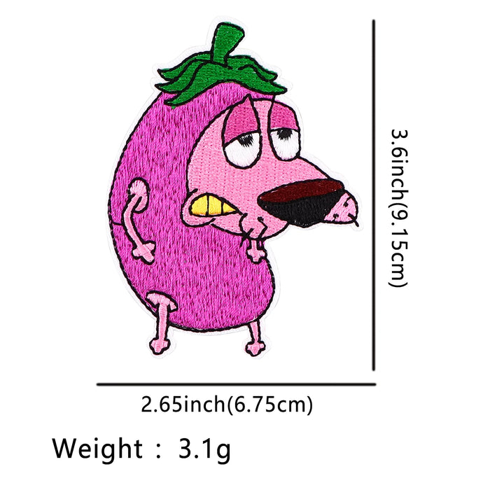 Courage the Cowardly Dog ‘The Great Eggplant' Embroidered Patch