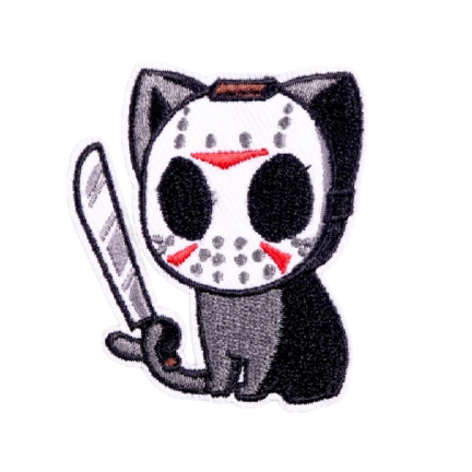 Cat x Jason Voorhees Embroidered Patch