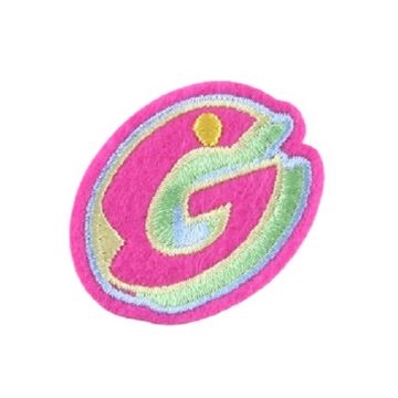 Cute Letter G 'Colorful' Embroidered Patch