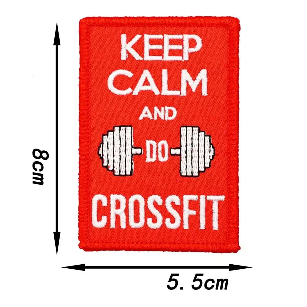 Quote 'Keep Calm and Do Crossfit' Embroidered Patch