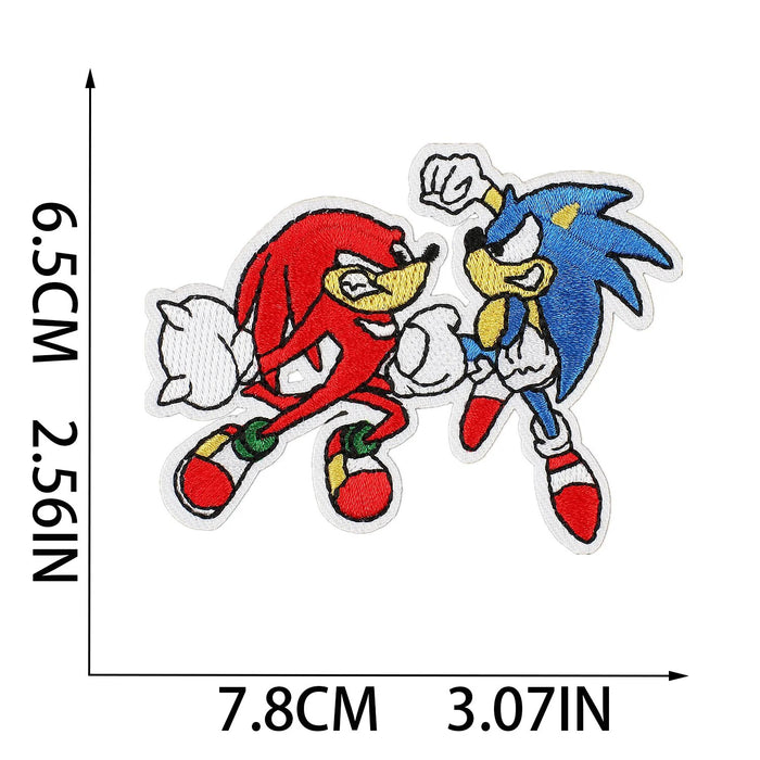 Sonic the Hedgehog 'Sonic and Knuckles | Fighting' Embroidered Patch