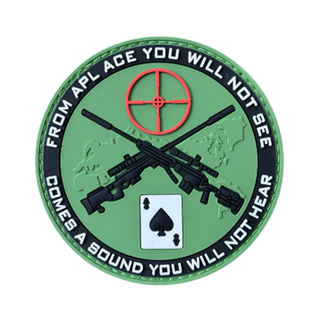'From APL Ace You Will Not See | Comes A Sound You Will Not Hear' PVC Rubber Velcro Patch