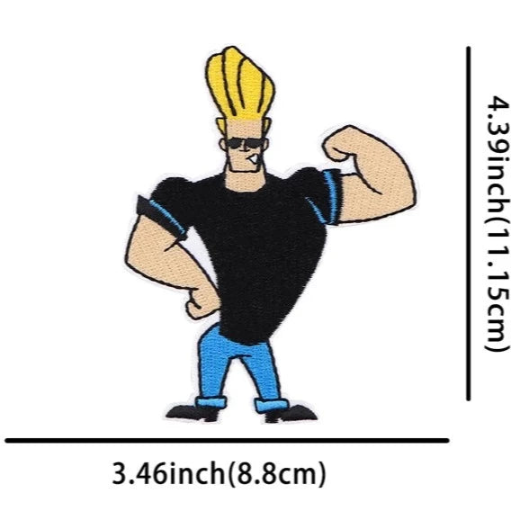Johnny Bravo '1.0' Embroidered Patch