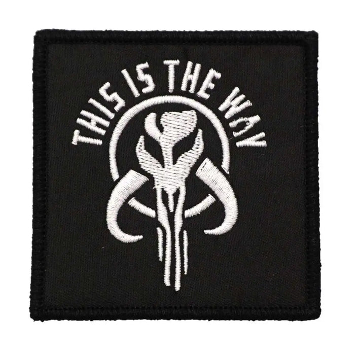 Mandalorian Skull 'This Is The Way | Square' Embroidered Velcro Patch