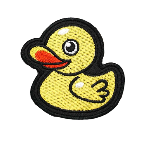 Cute 'Yellow Duck' Embroidered Velcro Patch