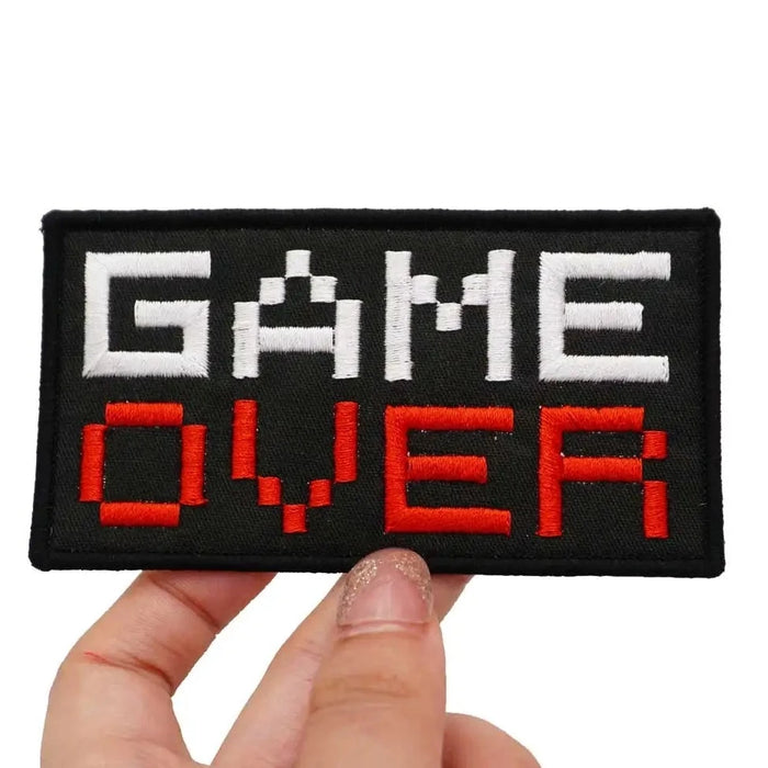 Game Over Embroidered Velcro Patch