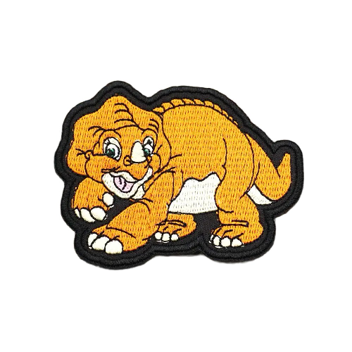 Cute Triceratops 'One Horn' Embroidered Velcro Patch