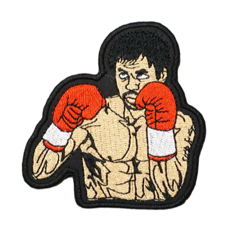 Boxer 'Manny Pacquiao | Red Gloves' Embroidered Velcro Patch
