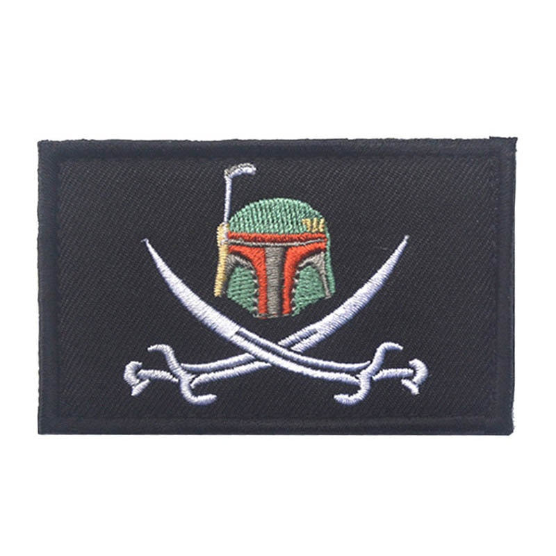 Empire and Rebellion 'Empire and Rebellion Helmet | Pirate Cross Swords' Embroidered Velcro Patch