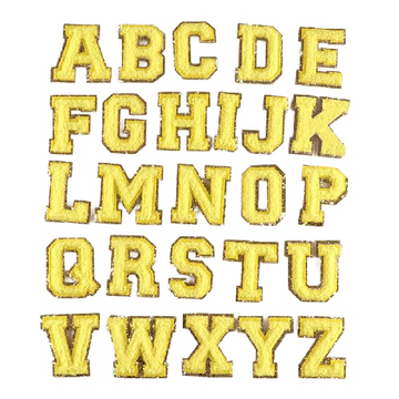 A-Z Letters 'Yellow' Embroidered Patch