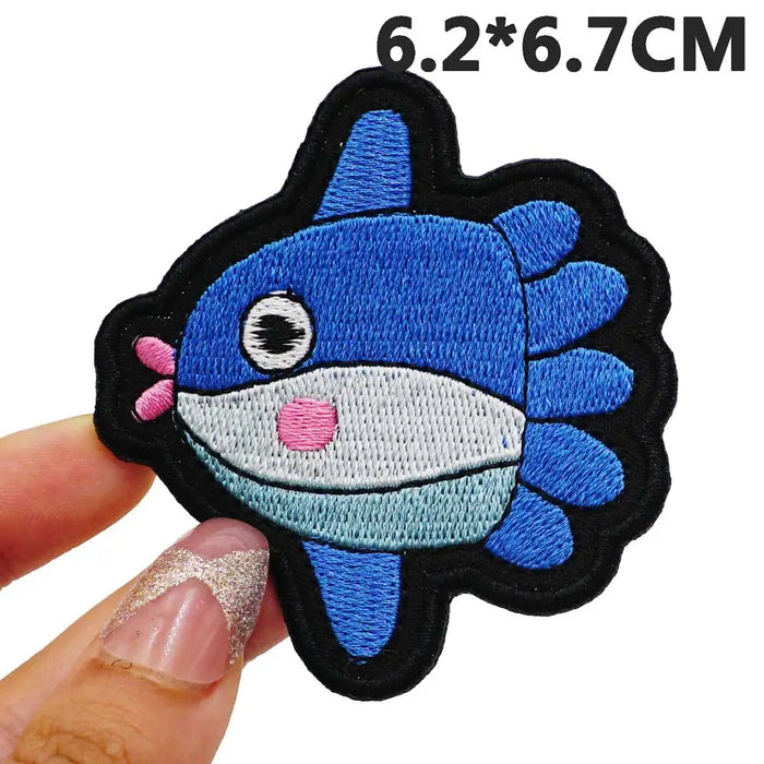 Cute 'Ocean Sunfish' Embroidered Patch