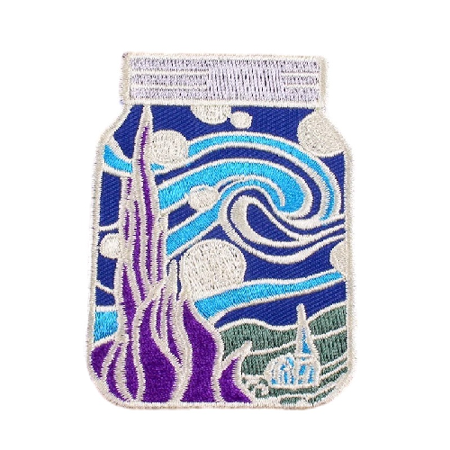 Van Gogh 'Starry Night In A Jar' Embroidered Patch