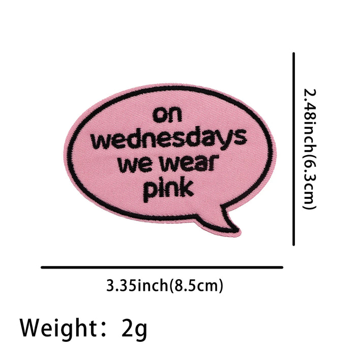 Mean Girls ‘On Wednesdays We Wear Pink' Embroidered Patch