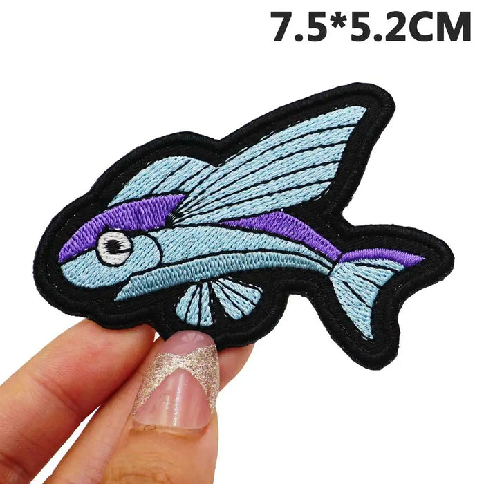 Atlantic Flying Fish Embroidered Patch