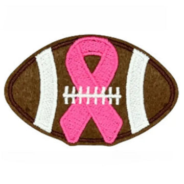 American Football 'Pink Ribbon' Embroidered Patch