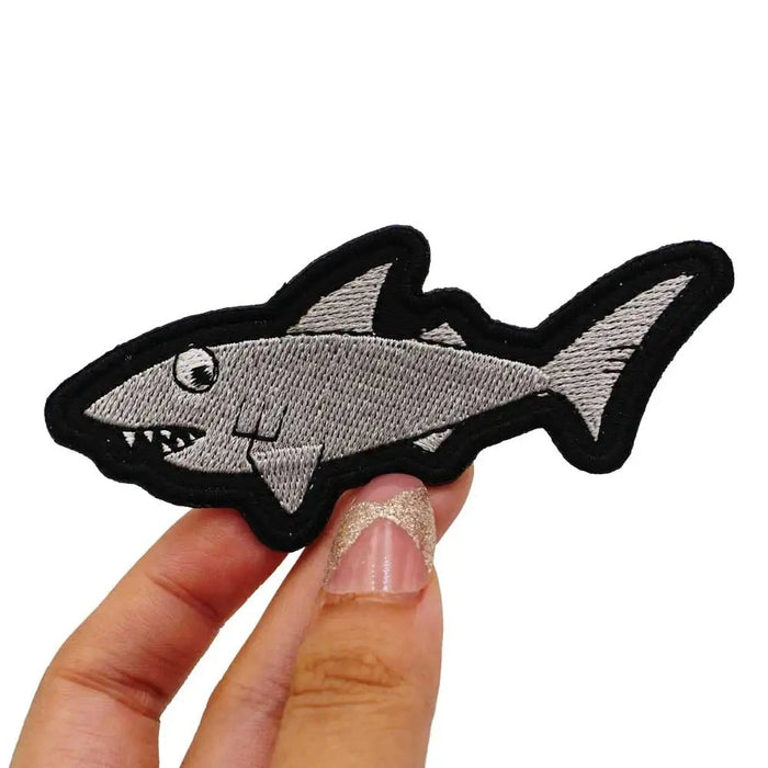 Shark Embroidered Velcro Patch