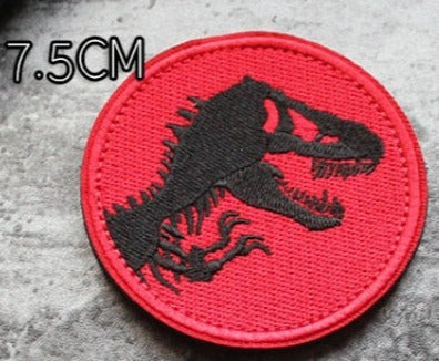 Jurassic Park 'T-Rex | Round' Embroidered Velcro Patch