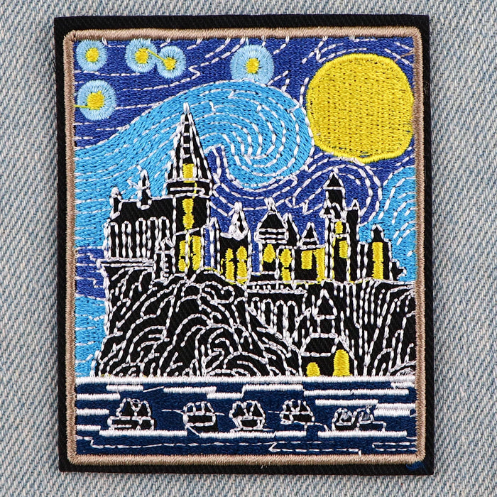 Van Gogh 'Starry Night Castle' Embroidered Patch