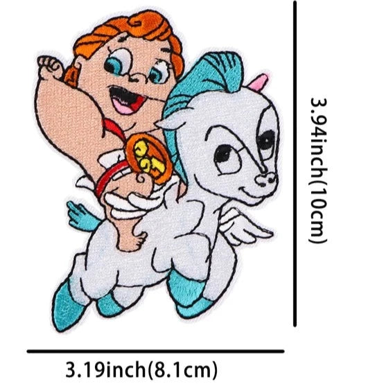 Hercules 'Baby Hercules | Riding Pegasus' Embroidered Patch