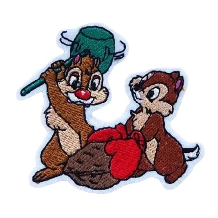 Chip 'n' Dale 'Working Together' Embroidered Patch