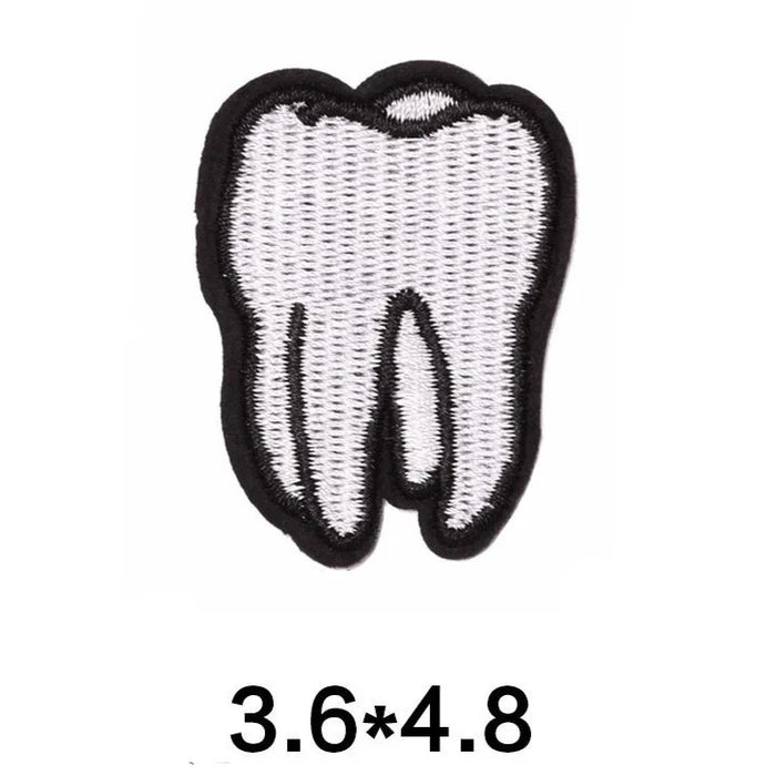 Dental 'White Tooth' Embroidered Patch