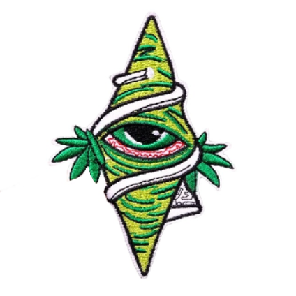 Weed 'Green Eye' Embroidered Patch