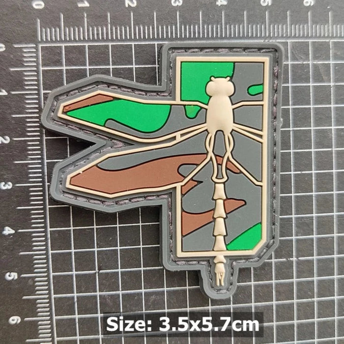 Dragonfly PVC Rubber Velcro Patch