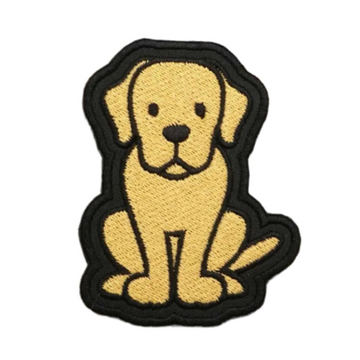 Golden Retriever Dog 'Waiting' Embroidered Velcro Patch