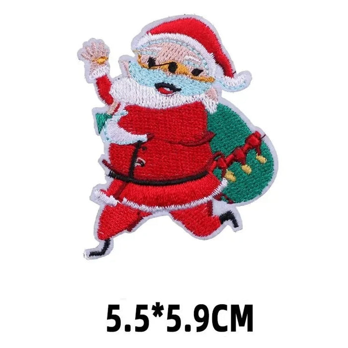 Christmas 'Santa Claus | Running' Embroidered Patch